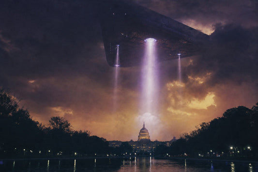 Triangular UAP over Washington DC -- Spielberg Disclosure Day TinFoilFools