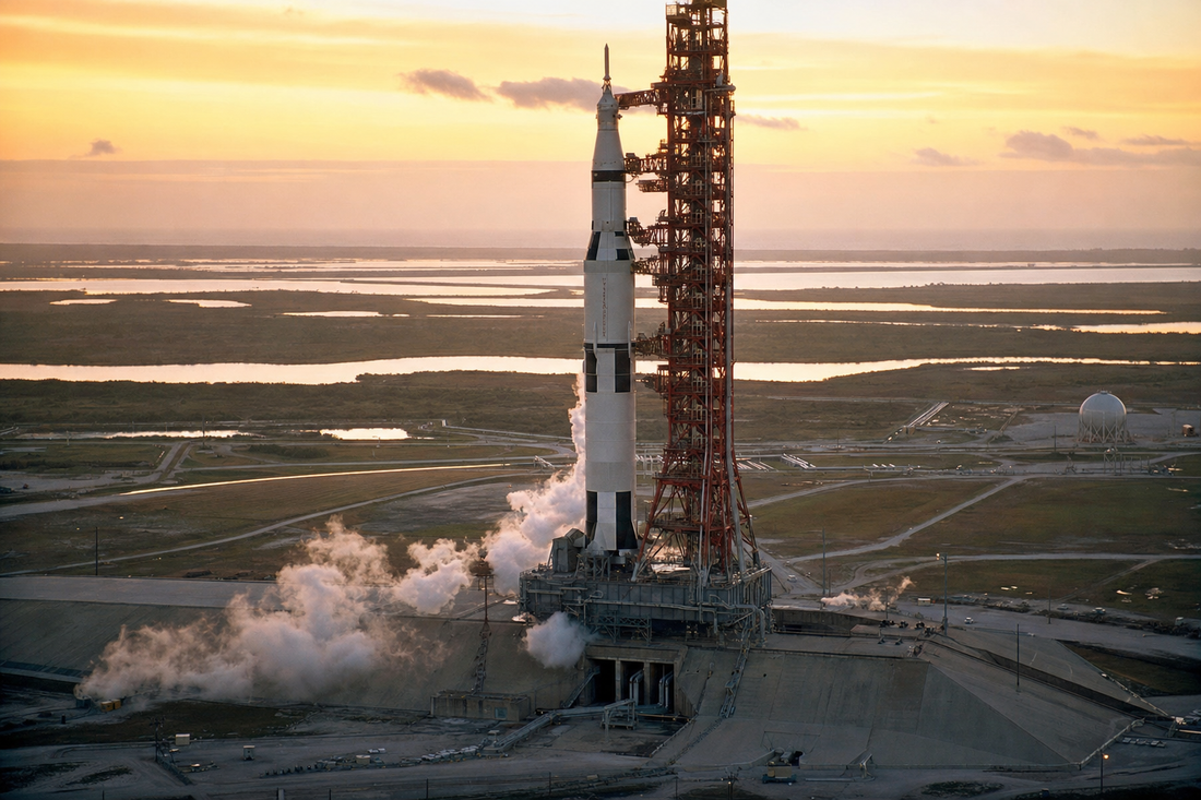 Saturn V rocket launch pad -- Operation Paperclip -- Tin Foil Fools