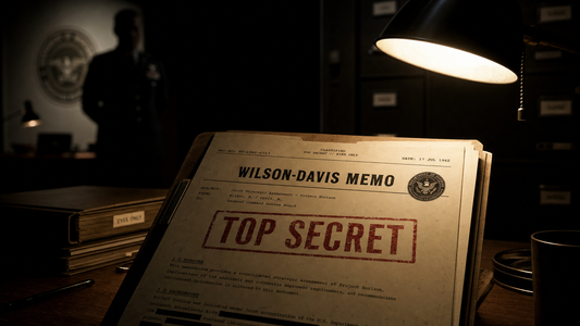 The Wilson-Davis Memo — classified document illuminated by desk lamp