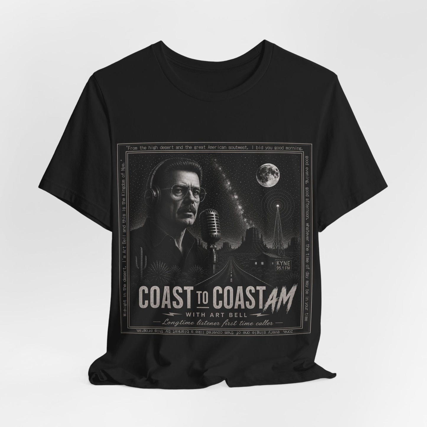 Coast to Coast AM with Art Bell T-Shirt — Retro Radio Tee
