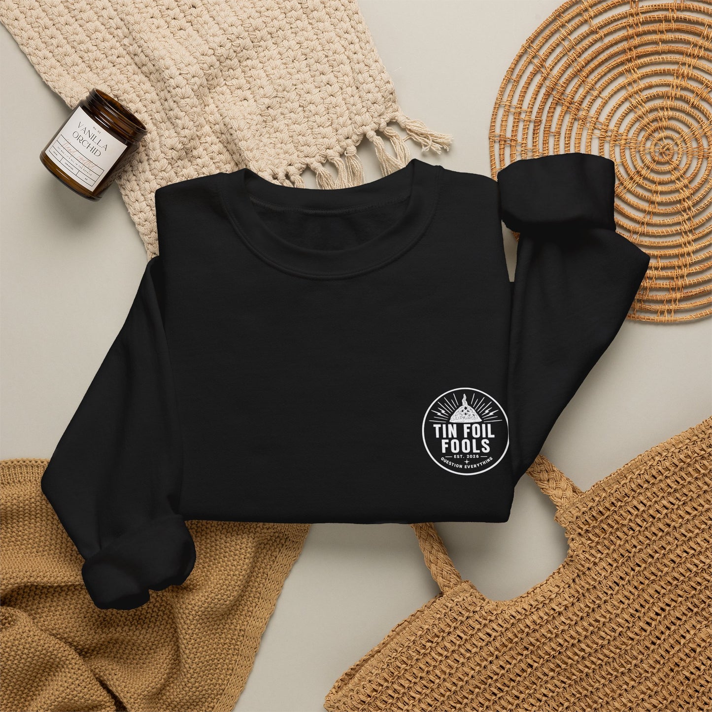 Conspiracy Theory Logo Sweatshirt — Graphic Crewneck
