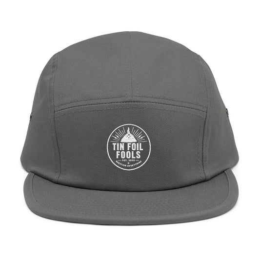 Tin Foil Hat Conspiracy Logo 5-Panel Cap