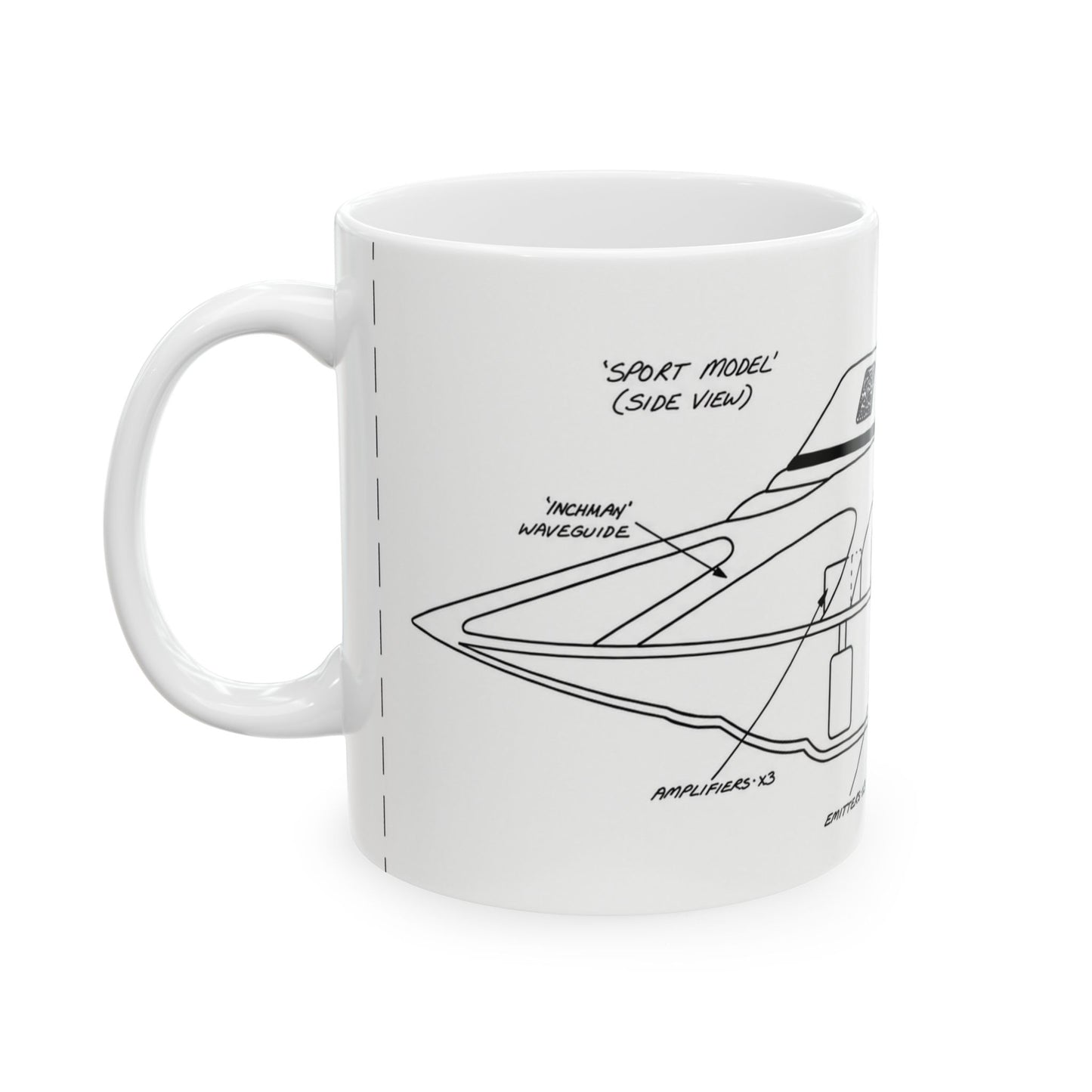 Bob Lazar 'Sport Model' UFO Ceramic Mug — Area 51