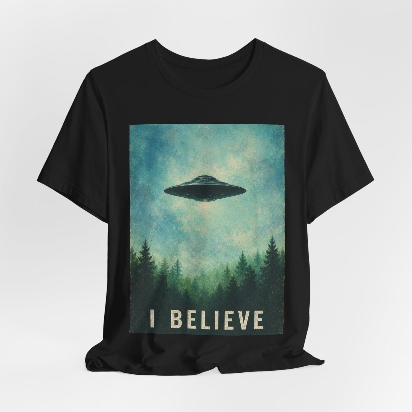 I Believe UFO T-Shirt — Alien Abduction Graphic Tee