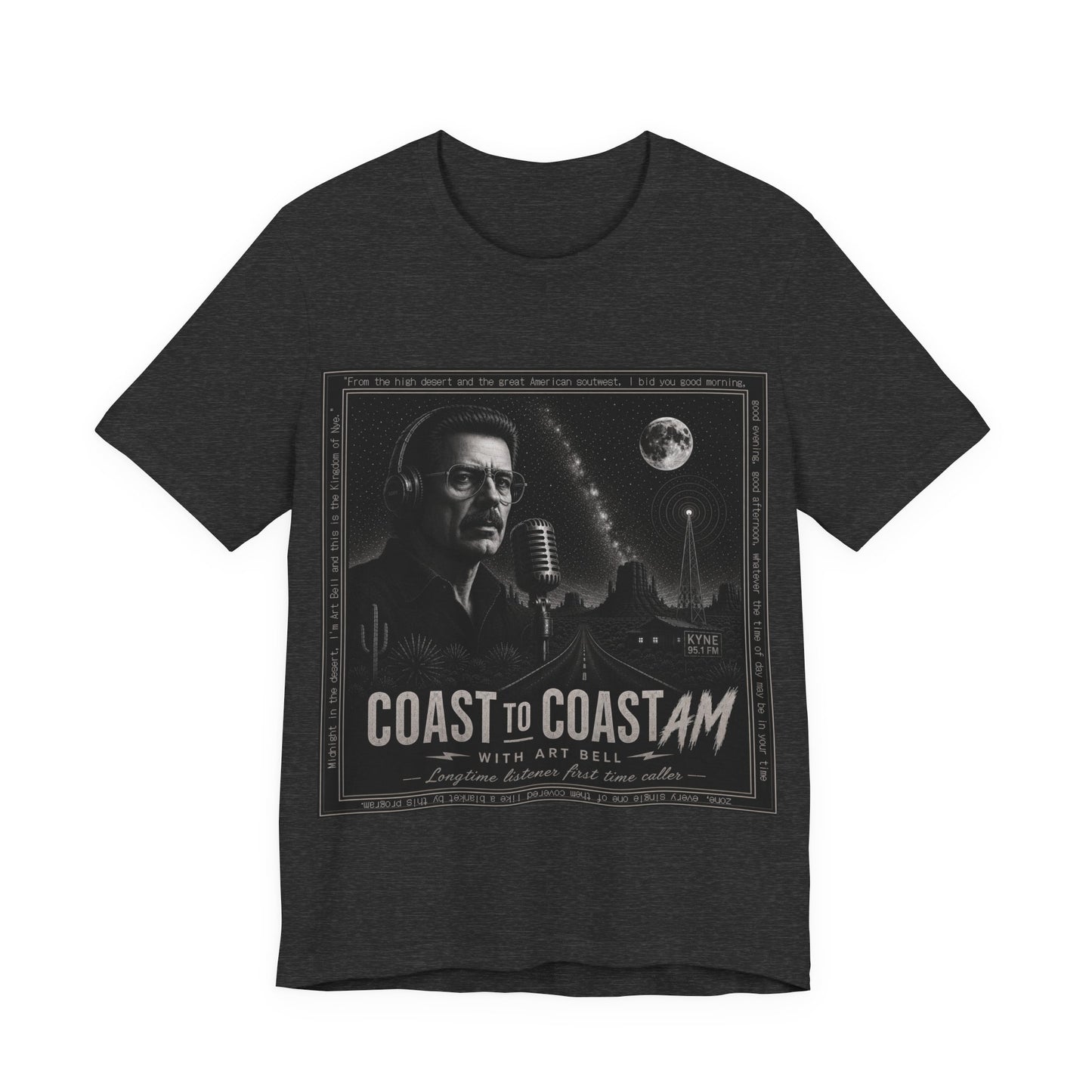 Coast to Coast AM with Art Bell T-Shirt — Retro Radio Tee