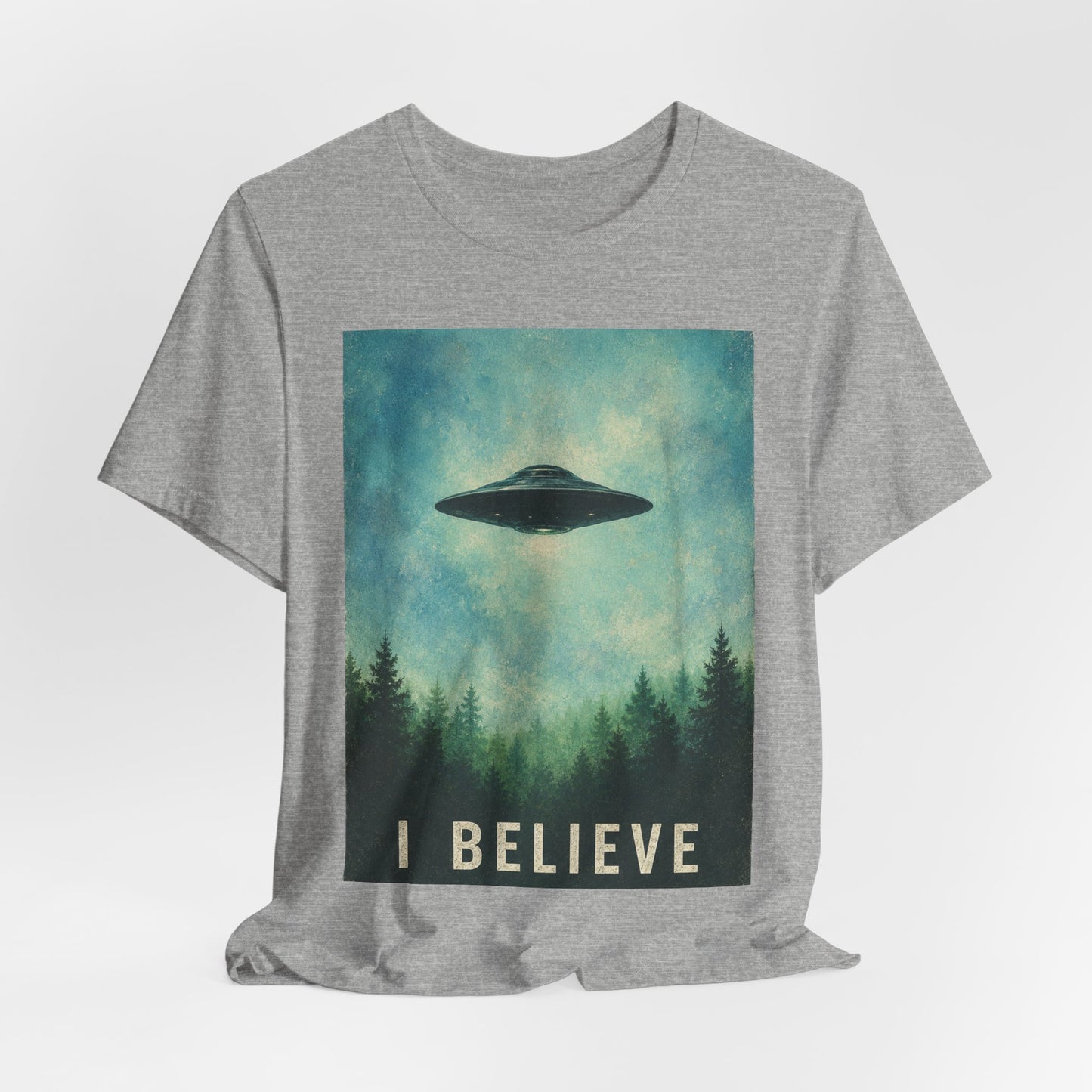 I Believe UFO T-Shirt — Alien Abduction Graphic Tee