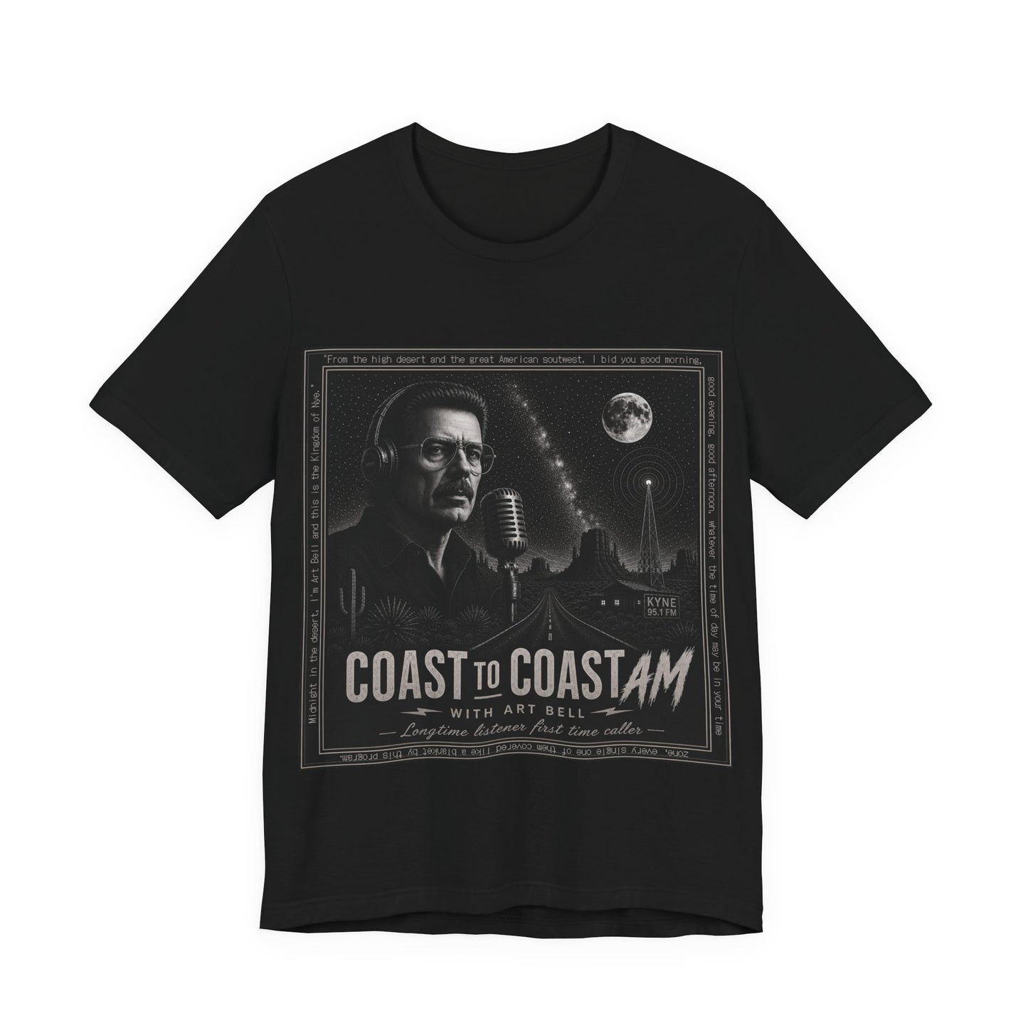 Coast to Coast AM with Art Bell T-Shirt — Retro Radio Tee