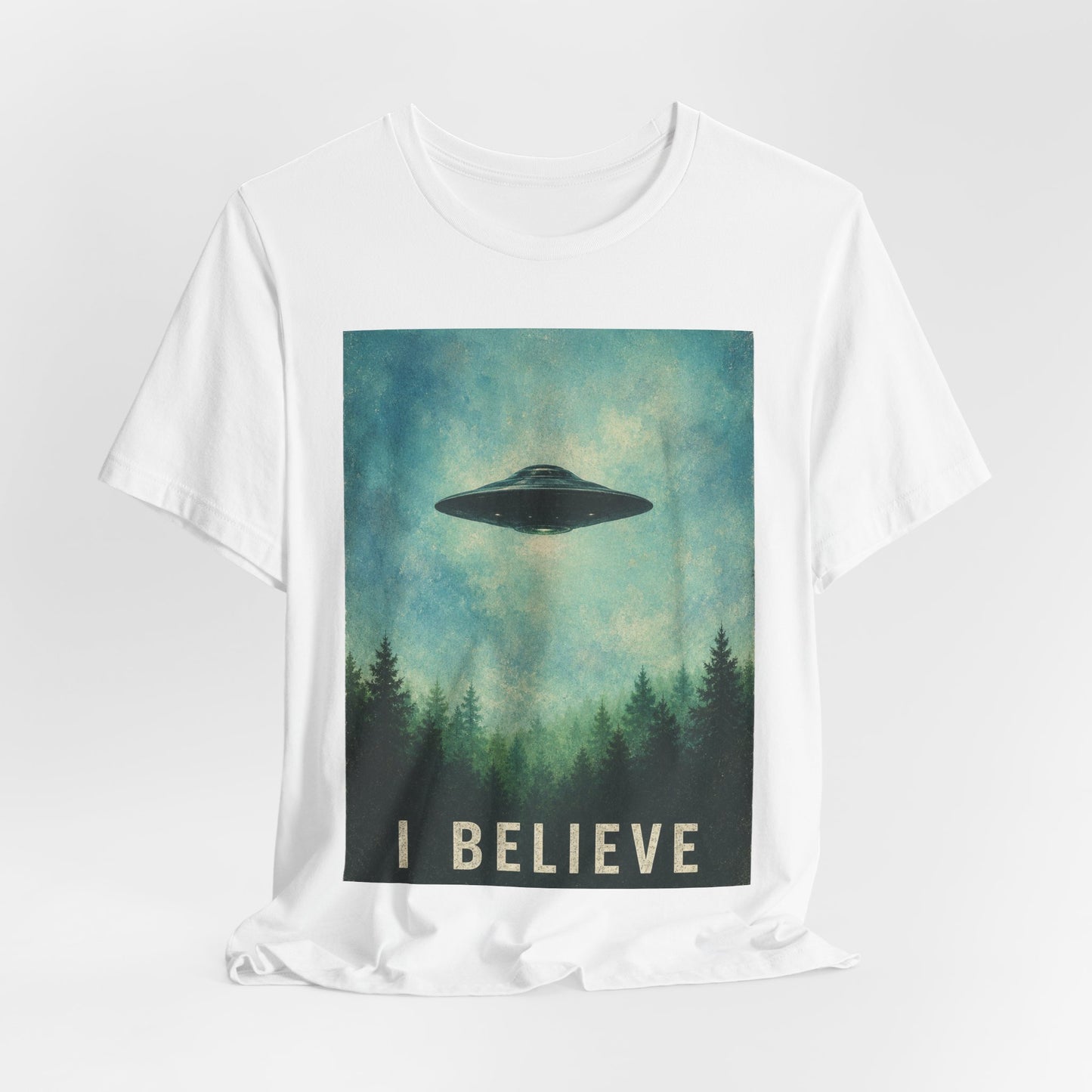 I Believe UFO T-Shirt — Alien Abduction Graphic Tee
