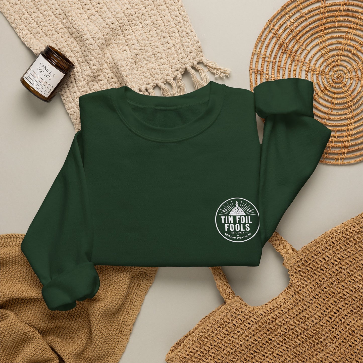 Conspiracy Theory Logo Sweatshirt — Graphic Crewneck