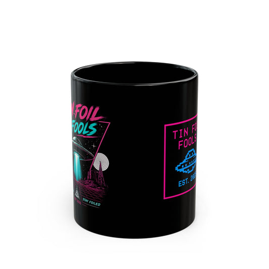 Retro UFO Mug — 11oz/15oz Black Coffee Cup